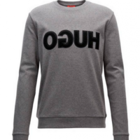 HUGO Logo Sweatshirt DICAGOR Farbe grau 081 S