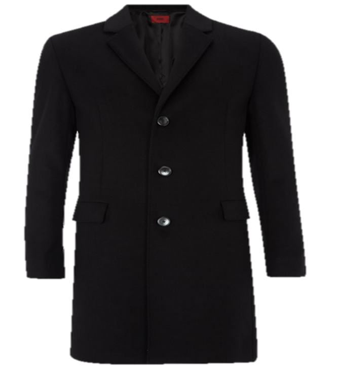 HUGO Slim-Fit Mantel MIGOR2 aus Schurwoll-Mix mit Kaschmir Farbe schwarz 001 HUGO Slim-Fit Mantel MIGOR2 aus Schurwoll-Mix mit Kaschmir Farbe schwarz 001 48