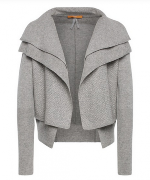 BOSS ORANGE STRICK JACKE IVETTAL FARBE GRAU 032 S