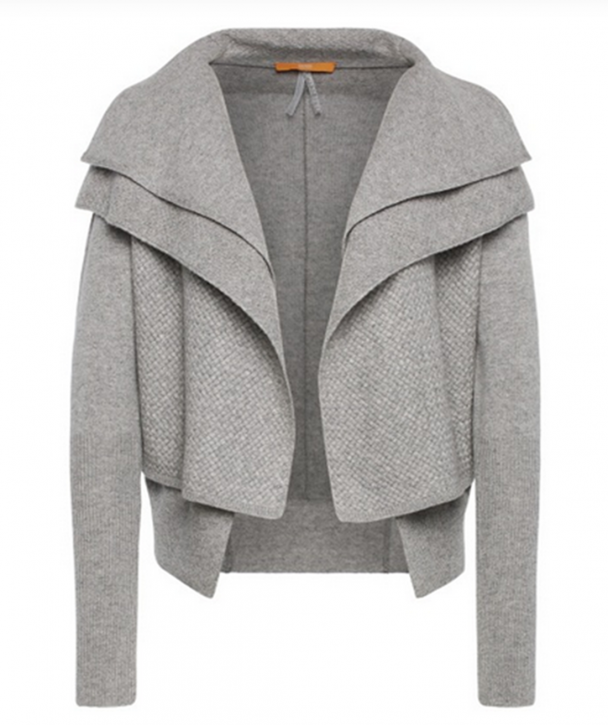 BOSS ORANGE STRICK JACKE IVETTAL FARBE GRAU 032 BOSS ORANGE STRICK JACKE IVETTAL FARBE GRAU 032 S