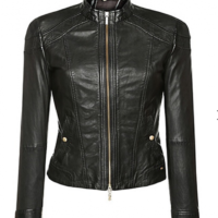 BOSS ORANGE LEDERJACKE JANASSILA2 FARBE SCHWARZ 001 36