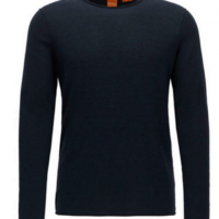 BOSS ORANGE Slim-Fit Pullover Kamiro aus Baumwolle mit Kaschmir-Effekt Farbe dunkelblau 404 M