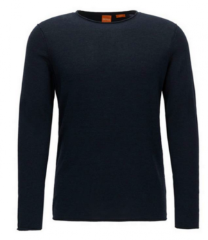 BOSS ORANGE Slim-Fit Pullover Kamiro aus Baumwolle mit Kaschmir-Effekt Farbe dunkelblau 404 M
