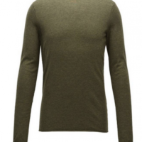 BOSS ORANGE Slim-Fit Pullover Kamiro aus Baumwolle mit Kaschmir-Effekt Farbe dunkelgrün 309 M