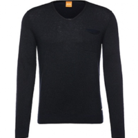 BOSS ORANGE PULLOVER KERPEN FARBE DUNKELBLAU 404 S
