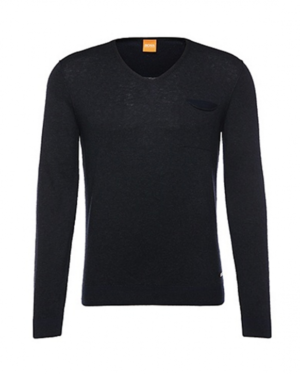BOSS ORANGE PULLOVER KERPEN FARBE DUNKELBLAU 404 S