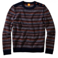 BOSS ORANGE PULLOVER KORD FARBE DUNKELBLAU 404 GR: S