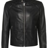HUGO LEDERJACKE LANK FARBE SCHWARZ 001 M
