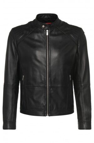 HUGO LEDERJACKE LANK FARBE SCHWARZ 001 M