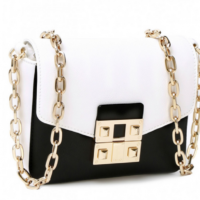 LIU JO SCHULTERTASCHE STRELIZIA FARBE BLACK/WHITE