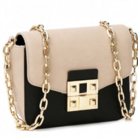 LIU JO SCHULTERTASCHE STRELIZIA FARBE NERO/NUDE