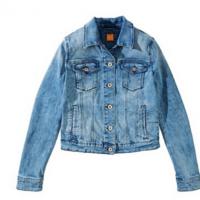 BOSS ORANGE JEANSJACKE LOUISYA FARBE LIGHT BLUE 446 S