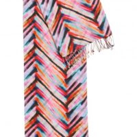 BOSS ORANGE Seidiger Schal NAEXOTIC aus Material-Mix mit Streifen-Print Farbe 994 BOSS ORANGE Seidiger Schal NAEXOTIC aus Material-Mix mit Streifen-Print Farbe 994