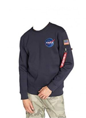 Alpha Industries Space Shuttle Herren Sweatshirt  Farbe dunkelblau 07 M