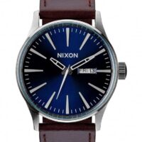 NIXON Sentry Leather 42 mm Farbe blue /brown