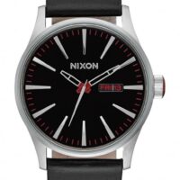 NIXON Sentry Leather 42 mm Farbe black