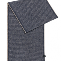 BOSS ORANGE Schal NORTH aus strukturierter Baumwolle mit dezenten Fransen Farbe grau 120 BOSS ORANGE Schal NORTH aus strukturierter Baumwolle mit dezenten Fransen Farbe grau 120