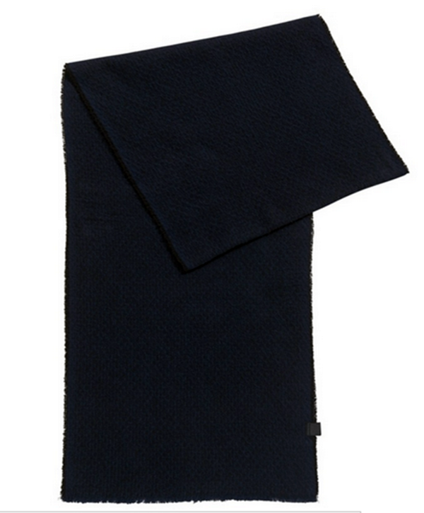 BOSS ORANGE Schal NORTH aus strukturierter Baumwolle mit dezenten Fransen Farbe schwarz 001 BOSS ORANGE Schal NORTH aus strukturierter Baumwolle mit dezenten Fransen Farbe schwarz 001