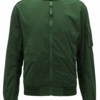 BOSS Jacke OCANI-D im Blouson-Stil aus elastischem Material-Mix dunkelgrün 346