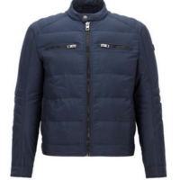 BOSS ORANGE Slim-Fit Jacke OENNIS aus Material-Mix Farbe dunkelblau 404 48