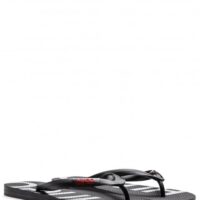 HUGO Leichte Flipflops Onfire_Thng_rblg mit Logo-Print schwarz 001 39-40