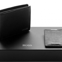 BOSS BLACK SET ORTENSIO GELBÖRSE MIT GELDSCHEINKLEMME FARBE SCHWARZ 001