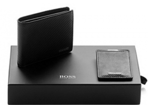 BOSS BLACK SET ORTENSIO GELBÖRSE MIT GELDSCHEINKLEMME FARBE SCHWARZ 001