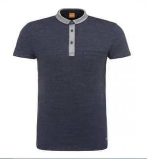 BOSS ORANGE LANGARM  POLO PATCHERMANN 1 FARBE DUNKELBLAU 400 S