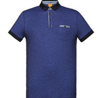 BOSS ORANGE POLO PATCHES 1 FARBE BLAU 422 S