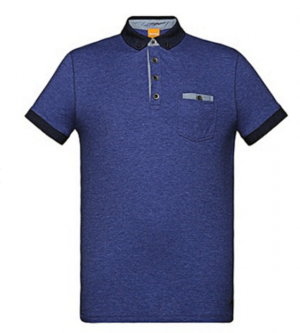 BOSS ORANGE POLO PATCHES 1 FARBE BLAU 422 S