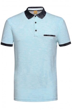 BOSS ORANGE POLO SHIRT POWTER FARBE TÜRKIS 440 S