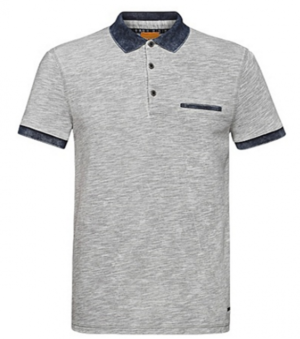 BOSS ORANGE POLO SHIRT POWTER FARBE HELLGRAU 051 S