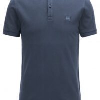 BOSS ORANGE Slim-Fit Poloshirt Prime aus gewaschenem Baumwoll-Piqué dunkelblau 402 M