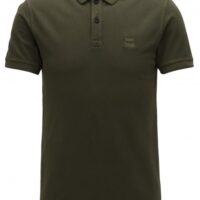 BOSS ORANGE Slim-Fit Poloshirt Prime aus gewaschenem Baumwoll-Piqué dunkelgrün 346