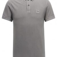 BOSS ORANGE Slim-Fit Poloshirt Prime aus gewaschenem Baumwoll-Piqué grau 032 XXXL