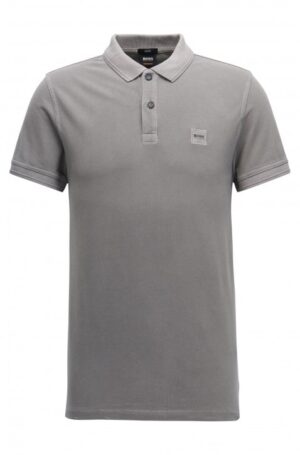 BOSS ORANGE Slim-Fit Poloshirt Prime aus gewaschenem Baumwoll-Piqué grau 032 XXXL