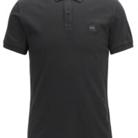 BOSS ORANGE Slim-Fit Poloshirt Prime aus gewaschenem Baumwoll-Piqué schwarz 001 M