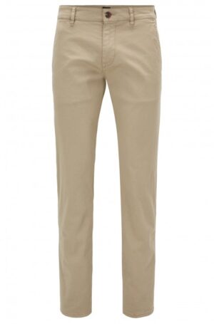 HUGO BOSS Slim-Fit Hose Schino-Slim D aus Stretch-Baumwolle Farbe beige 239 30/32