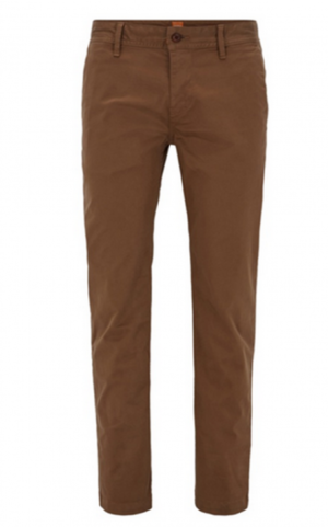 BOSS ORANGE Schino-Slim1-D Slim-Fit Chino aus angerauter Stretch-Baumwolle Farbe braun 280 31/32