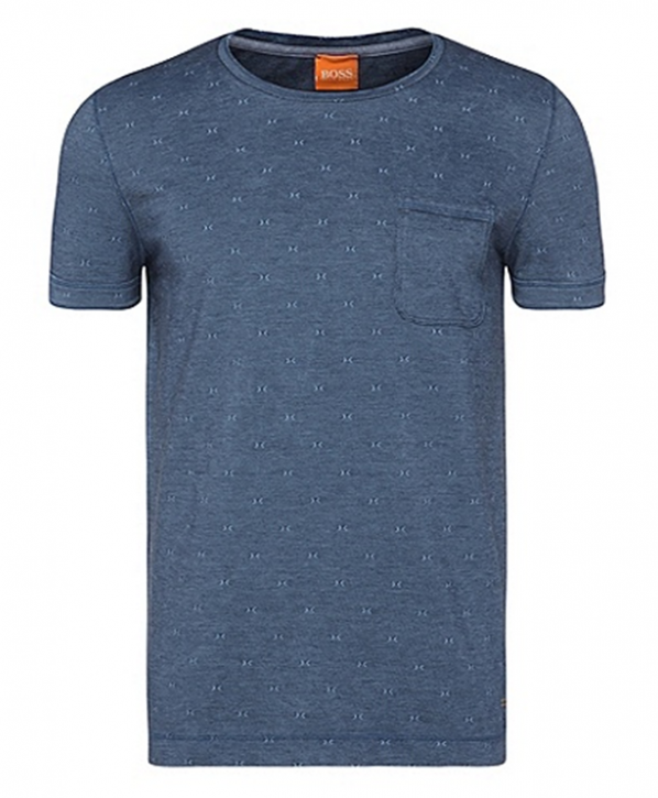 BOSS ORANGE TEE TACCONI OXFORD TEXTUR FARBE DUNKELBLAU 404 BOSS ORANGE TEE TACCONI  OXFORD TEXTUR FARBE DUNKELBLAU 404 S