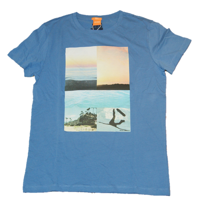 BOSS ORANGE T-SHIRT TACKET 3 FARBE BLAU 470 BOSS ORANGE T-SHIRT TACKET 3 FARBE BLAU 470 M