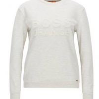 BOSS ORANGE Sweatshirt aus Baumwolle mit Logo-Stickerei Talogo Farbe natur 116 S