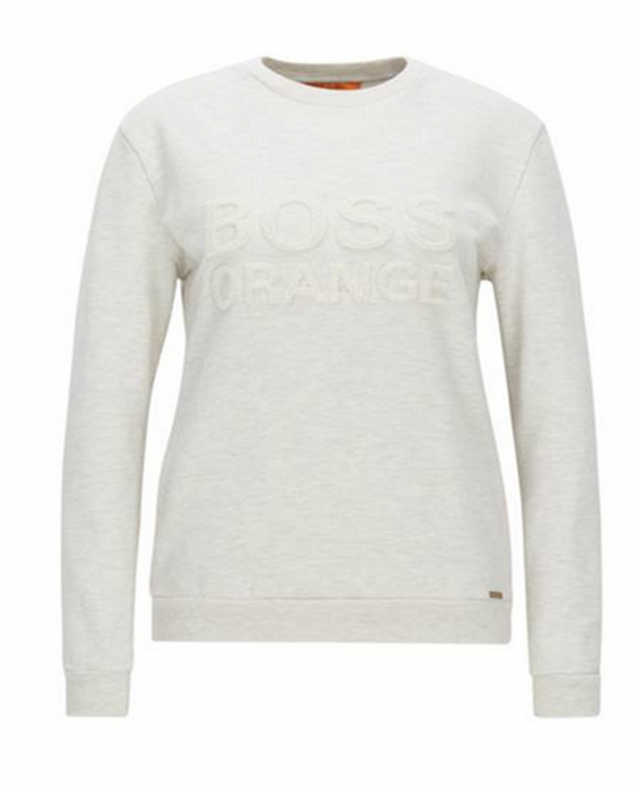 BOSS ORANGE Sweatshirt aus Baumwolle mit Logo-Stickerei Talogo Farbe natur 116 BOSS ORANGE Sweatshirt aus Baumwolle mit Logo-Stickerei Talogo Farbe natur 116 S