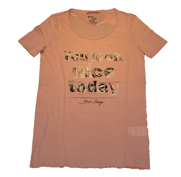 BOSS ORANGE T-SHIRT TASENSATION FARBE BRIGHT PINK 677 BOSS ORANGE T-SHIRT TASENSATION FARBE BRIGHT PINK 677 XS