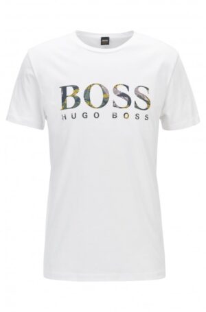 BOSS ORANGE Relaxed-Fit T-Shirt Tauno 7 aus Baumwolle mit Logo weiss 100 M