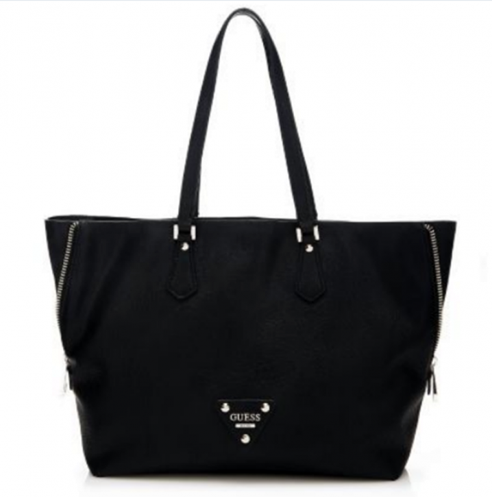 GUESS HANDTASCHE TYLA TOTE WITH POCHETTE CHARM BAG FARBE SCHWARZ GUESS HANDTASCHE TYLA TOTE WITH POCHETTE CHARM BAG FARBE SCHWARZ