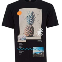 BOSS Relaxed-Fit T-Shirt TEECHER 3 aus Baumwolle mit Grafik-Print schwarz BOSS Relaxed-Fit T-Shirt TEECHER 3 aus Baumwolle mit Grafik-Print schwarz