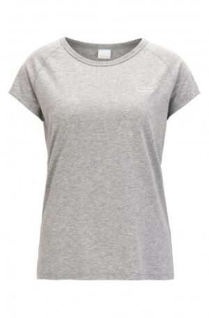 BOSS ORANGE Slogan T-Shirt TEEDAY in gewaschener Baumwolle Jersey Farbe grau 040 XS