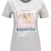 BOSS T-Shirt Tepicture aus gewaschenem Baumwoll-Jersey mit Grafik-Print grau 040 BOSS T-Shirt Tepicture aus gewaschenem Baumwoll-Jersey mit Grafik-Print grau 040 XS