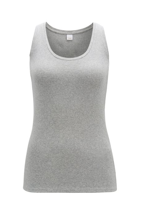 BOSS Tanktop TERIBBED aus gerippter Stretch-Baumwolle grau 040 BOSS Tanktop TERIBBED aus gerippter Stretch-Baumwolle grau 040